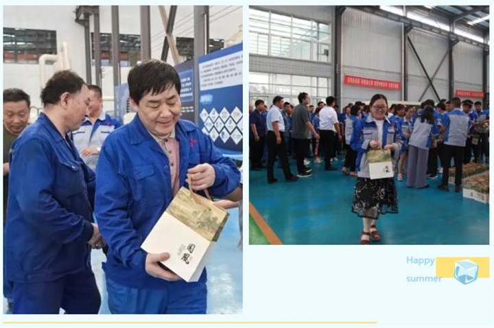 隨著炎炎夏日的來臨，近期氣溫逐步攀升，為切實做好夏季防暑降溫工作，保障員工的身體健康，7月17日下午，山東金格瑞開展“您戰(zhàn)高溫助振興 我送清涼鼓干勁”--夏送清涼主題活動，給所有的員工送上了防暑降溫茶，用愛心給這個炎夏降溫。.jpg
